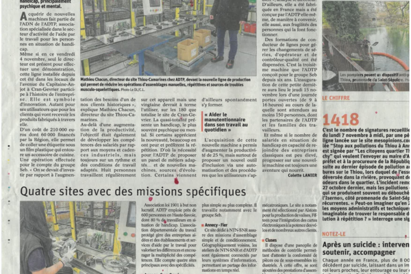 ADTP et le Dauphiné Libéré